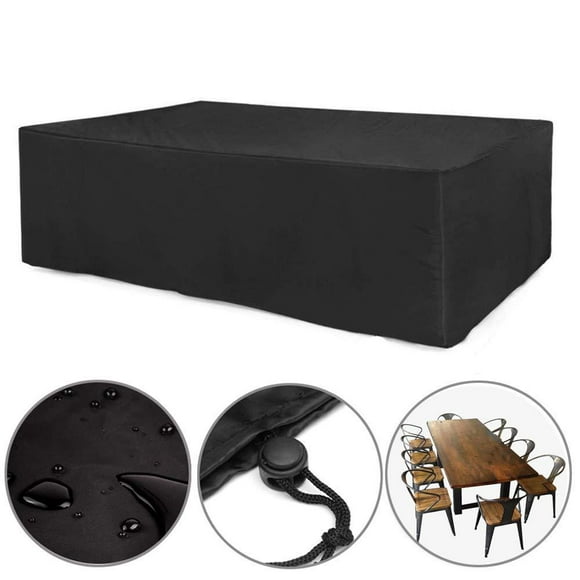 XmhyTop 2/3/4 Seater Outdoor Bench Cover, Polyester Fabric Waterproof Anti-UV Dustproof Garden Patio Bench Seat Cover Furniture Protector with Drawstring Cord and Storage Bag