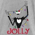 thumbnail image 2 of Girl's The Nightmare Before Christmas Jack Jolly Christmas Lights Graphic Tee Athletic Heather Small, 2 of 5