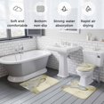 thumbnail image 5 of Marble Yellow Bath Mat 3 Piece Bathroom Rug Set, Modern Abstract Ink Painting Luxury Non Slip Bath Rug Contour Mat and Toilet Lid Cover, Absorbent Shower Mats Soft Bath Rugs and Mats Sets, 5 of 8