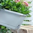 thumbnail image 5 of LSLJS Vegetables Planting Pot - 19.7 inch Rectangular Plastic Planting Pot with Drainage and Tray, Lazy Pot Breathable Sturdy Self Watering Pots Flowers Planters Box for Balcony Windowill Patio, 5 of 9