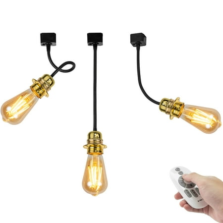 

Kiven J-Type track lighting pendants Dimmable J track pendant lights with Aluminum Socket 3-Light Track Lighting Heads for Kitchen Island Hallway Restaurant Gold Finish