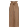 thumbnail image 6 of Palazzo Pants for Women Elastic High Waisted Drawstring Pleated Wide Leg Pants Casual Flowy Lounge Trousers Ladies Clothes, 6 of 9