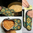 thumbnail image 5 of Yayeee Oven Mitts and Pot Holder Set of 4 Heat Resistant Kitchen Gloves Baking Hot Pad, Geometric Patterns, 5 of 5