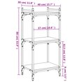 thumbnail image 4 of vidaXL Bookcase 3-Tier Black 40x30x86 cm Engineered Wood, 4 of 5