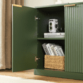 thumbnail image 6 of UZUGUL Green Sideboard Cabinet Farmhouse Fluted 4 Doors with Adjustable Shelves 1-Pack 59 Inch, 6 of 8