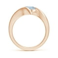 thumbnail image 2 of Angara Natural 1.12 Ct. Aquamarine Solitaire Ring in 14K Rose Gold for Women (Ring Size: 11), 2 of 11