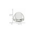 thumbnail image 5 of 14K White Gold Ring Band Signet 13.5x12.5mm Closed Back, Size 8, 5 of 5