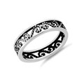 thumbnail image 2 of 925 Sterling Silver Oxidized Platinum Plated Infinity Knot Women Valentines Day Gifts Ring, 2 of 4