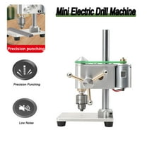 SUDEG Mini Benchtop Drill Press, Precision Drilling with Variable Speed Control, 360° Rotating Small Bench Drilling Machine for Woodworking, Jewelry & Crafts, Silver