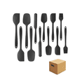 thumbnail image 1 of Set 12 Utensilios Silicona Cocina Palas Espátulas Repostería Lab.G Negro, 1 of 5