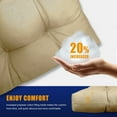 thumbnail image 4 of WINSOON 49x20x5 Inch Adirondack Chair Cushion Set of 4, Thickened and High Back Chair Cushion-Light Brown, 4 of 7