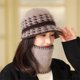 thumbnail image 4 of Conjunto de gorro y bufanda de invierno para mujeres de mediana edad y mayores, gorro y bufanda de pescador, protección para el cuello y bufanda de esquí, 2 piezas/conjunto, talla única, 4 of 5