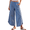 Blue Polka Dots_#03, variant on Women Y2k Wide Leg Jeans Polka Dots Elastic Waist Tulip Hem Casual Cropped Denim Pants with Pockets