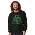 thumbnail image 4 of Funny Saint Patrick's Day Irish Boy Men's Crewneck Sweatshirt Brisco Brands L, 4 of 6