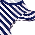 thumbnail image 4 of Cethrio Girls T Shirts, Stripe Casual Flutter Sleeve Graphic Tees Summer Tops Blue Size 10, 4 of 5