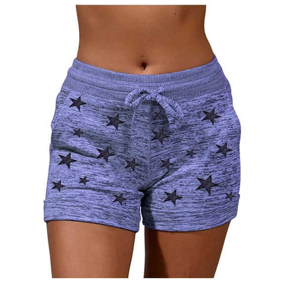 Casual Shorts for Women Bandage Short With Pockets Loose Print Short Pants Pants