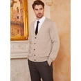 thumbnail image 2 of HAOMEILI Men's Cardigan Sweaters with Button Lightweight Casual V Neck Long Sleeve Pockets Knitted Sweater, 2 of 5