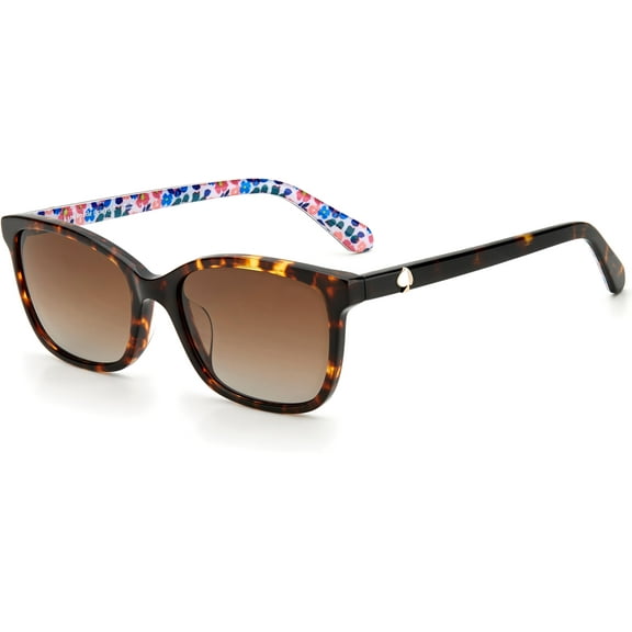 Kate Spade KS Tabitha/S Plastic Womens Square Polarized Sunglasses Havana Floral 53mm Adult