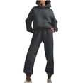 thumbnail image 1 of Timegard Sweatsuits for Women 2 Piece Outfits Hooded Solid Color Long Sleeve Pullover Tops Sweatpants with Pockets Set, 1 of 6
