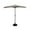 Beige, variant on 9 ft Half Market Umbella with Black Round Free Standing Plastic Base, White