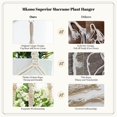 thumbnail image 5 of Ksopiavobs 43 Inch Macrame Plant Hanger Large for up to 12 Inch Pot Extra Long Hanging Plant Holder No Tassels Hanging Planter Basket with Wood Beads for Indoor Outdoor Boho Home Decor, Ivory, 5 of 7