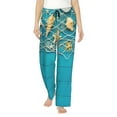 thumbnail image 1 of Balery Seashells And Fishing Net On Blue Wooden Table Pantalones de pijama para mujer, pijamas ultraligeros, pantalones de estar por casa-3X-Large, 1 of 6
