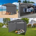 thumbnail image 6 of 10X10 Canopy Tent Sidewalls with Zipper for Canopy Frame, 3Pcs Sunwalls Only, UPF50+ Waterproof Side Walls(Gray), 6 of 7