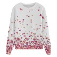 thumbnail image 4 of HNMKIU Women's Casual Round Neck Pullover Sweatshirt Long Sleeve Valentine's Day Themed Top Comfortable Soft Loungewear C,M, 4 of 4
