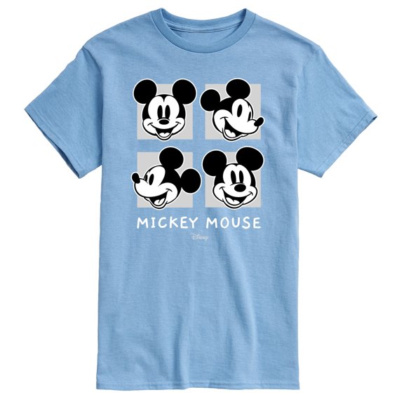 Disney - Mickey & Friends - Mickey Mouse - Black & White Photo Grid - Men's Short Sleeve Graphic T-Shirt