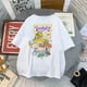 thumbnail image 4 of Camisetas de algodón de estilo Vintage de cómics elegantes, camisetas holgadas de verano con cuello redondo para mujer, nuevas camisetas de Harajuku para adolescentes de 2021, ropa Kawaii para estudia, 4 of 4