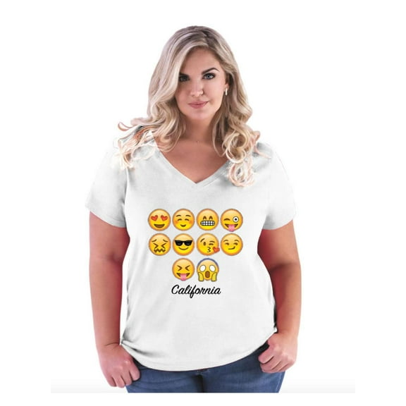 Normal is Boring - Women's Plus Size V-neck T-Shirt, up to Size 28 - Emoji Entourage