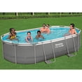 thumbnail image 3 of Bestway Steel Pro MAX - 16' x 10' x 42" - Oval Above Ground Swimming Pool Set, ClickConnect Frame, Tritech, Filter Pump-Ladder-Cover, 2,893 Gal Water, 3 of 11