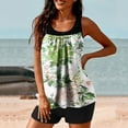 thumbnail image 4 of TrendVibe365 Womens Swimwear Two Piece Tankini Green Swimsuits Boyfriend Shorts Tank Bathing Suits Floral Swimwear Beachwear M, 4 of 4