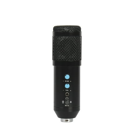 Condenser Microphone Wired Live Broadcast Set Game Recording Karaoke Broadcast Noise Reduction USB Wired Microphone Real-time Ear Back Monitoring