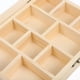thumbnail image 3 of Caja de madera sin terminar con compartimentos para organizar joyas, caja de almacenamiento de joyas de madera DIY con tapa, 3 of 7