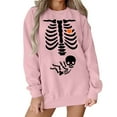 thumbnail image 4 of Pregnant Halloween Sweatshirts for Women 2025 Crewneck Pregnancy Announcement Skeleton Graphic Sweatshirt Pullover Top, 4 of 6