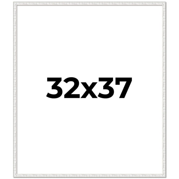 32x37 Frame White Real Wood Picture Frame Width 0.75 inches | Interior Frame Depth 0.5 inches |