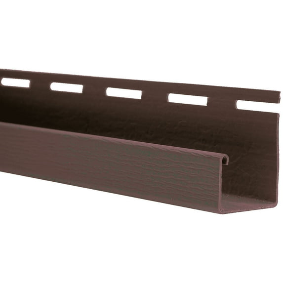 The Foundry 1"W x 90"L J-Channel For use with only Staggered Shakes (20 Strips/Ctn. = 150 Ln. Feet), 248 - Cocoa