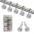 thumbnail image 2 of Dusknt Resin Rose Shower Curtain Hook (Add Che240805511 Attribute) White, Hooks,, 2 of 9