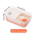 thumbnail image 1 of Agiferg Rectangular Four-button Plastic Lunch Box Double-layer Microwaveable Student Lunch Box Office Worker Portable Tableware Lunch Box, 1 of 4