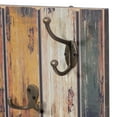 thumbnail image 5 of DecMode 28" x 8" Multi Colored Wooden 14 Hangers Wall Hook, 1-Piece, 5 of 9