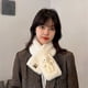 thumbnail image 5 of 12x82cm Moda mujer invierno bufandas cruzadas calentadores de cuello lindo oso bufandas de felpa chal, 5 of 5
