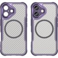 thumbnail image 3 of Case for iPhone 16,Full-Body Rugged Carbon Fibre Protective Clear Back Hybrid Magnetic with Wireless Charge Shockproof Protector Phone Case for iPhone 16,6.1 inch 2024 (Purple), 3 of 17