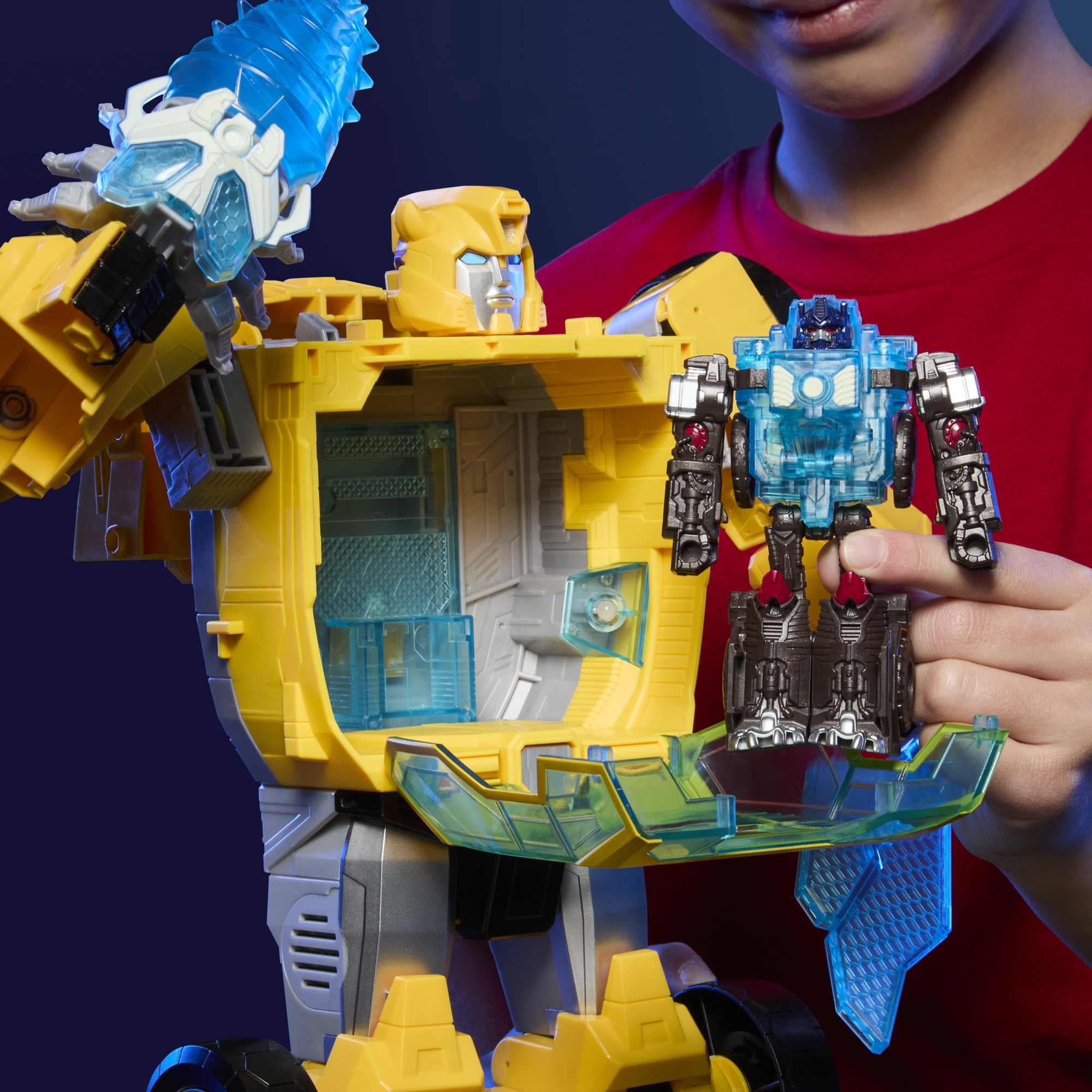 Transformers Toys CYBERWORLD Bumblebee Power Spark Energon Surge, Lights and Sounds, Birthday Gifts for Kids, Ages 6+