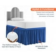 thumbnail image 2 of SGI Bedding Dorm Room Bed Skirt | Twin XL 32" Ruffled Microfiber Bed Skirt | Fade Resistant, Wrinkle Free, Anti-static, Decorative, Extra Storage Space, Clutter-Free | Egyptian Blue, 2 of 8