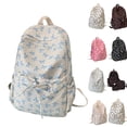 thumbnail image 3 of Cute Bow Backpack for Women Coquette Cute Nylon Backpack Kawaii Aesthetic Schoolbag Rucksack with Bow,Light Blue, 3 of 4