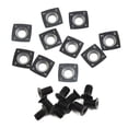 thumbnail image 2 of 20Pcs Carbide Insert Cutters Screw Kit Square Tungsten Carbide Insert Blades 15*15*2.5-R150 Replacement Parts Lathe Turning Tool, 2 of 8