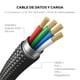 thumbnail image 3 of Cable de Carga USB C Mubitech Negro Carga Rápida 65 W Tipo C Magnético de Nailon Trenzado Compatible, 3 of 9