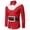Watermelon Red, variant on Mens Christmas Long Sleeve Button Down Shirt Casual Slim Fit Dress Shirts