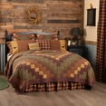 thumbnail image 4 of VHC Brands Heritage Farms King Quilt 105Wx95L Primitive Country Patchwork Design, Burgundy, 4 of 4